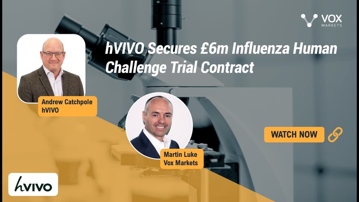 HVIVO Secures £6m Influenza Human Challenge Trial Contract