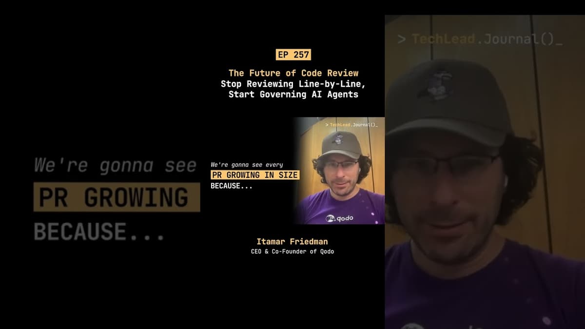 The Future of Code Review: Stop Reviewing Line-by-Line, Start Governing AI Agents #trailer #short