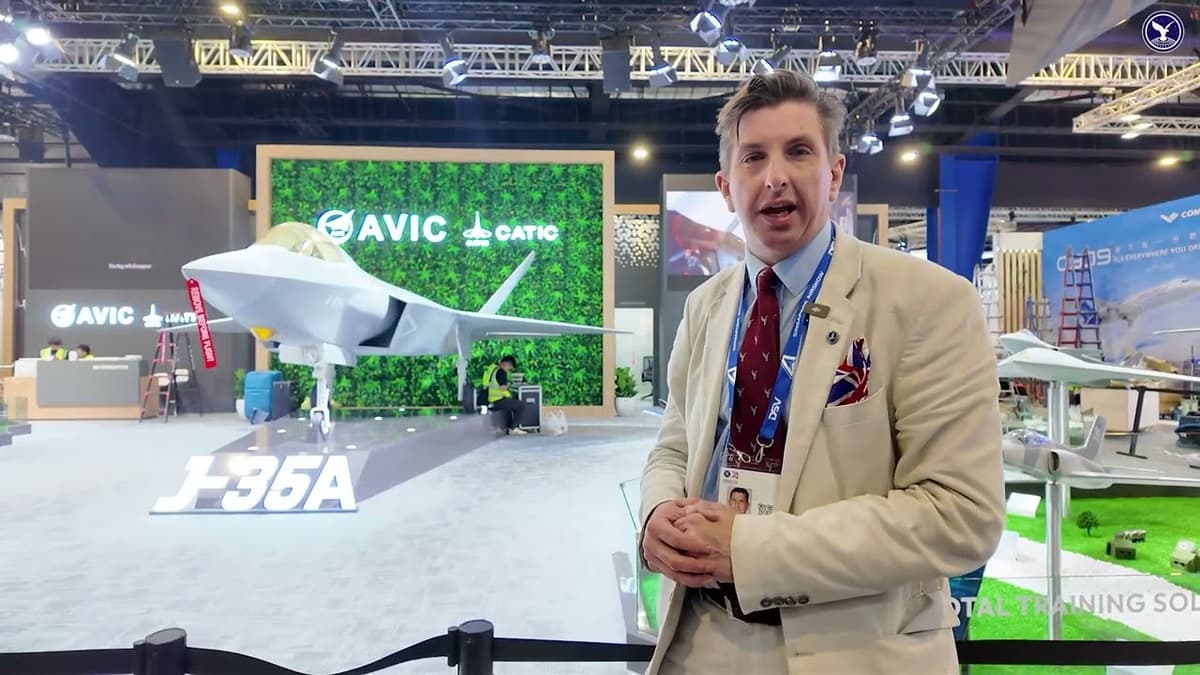 J-35A Fighter Model Exhibited at the Singapore Airshow 2026