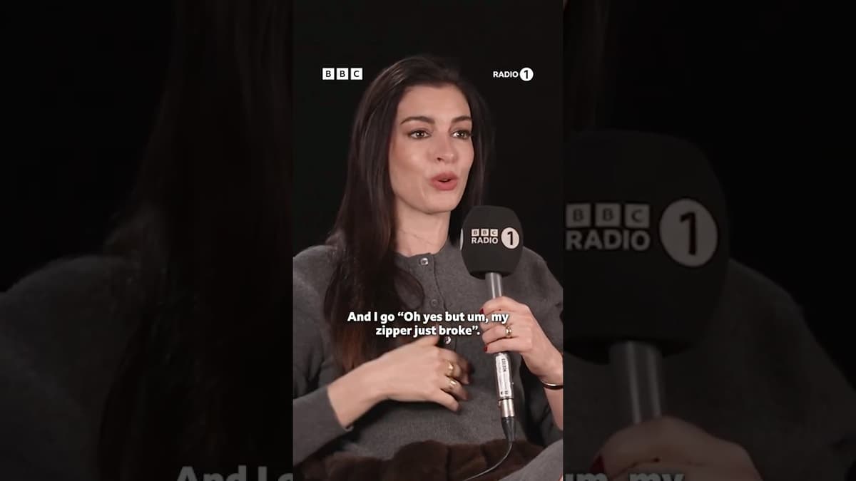 Anne Hathaway's Met Gala Outfit Malfunction #metgala #fashion #movie #annehathaway #radio1