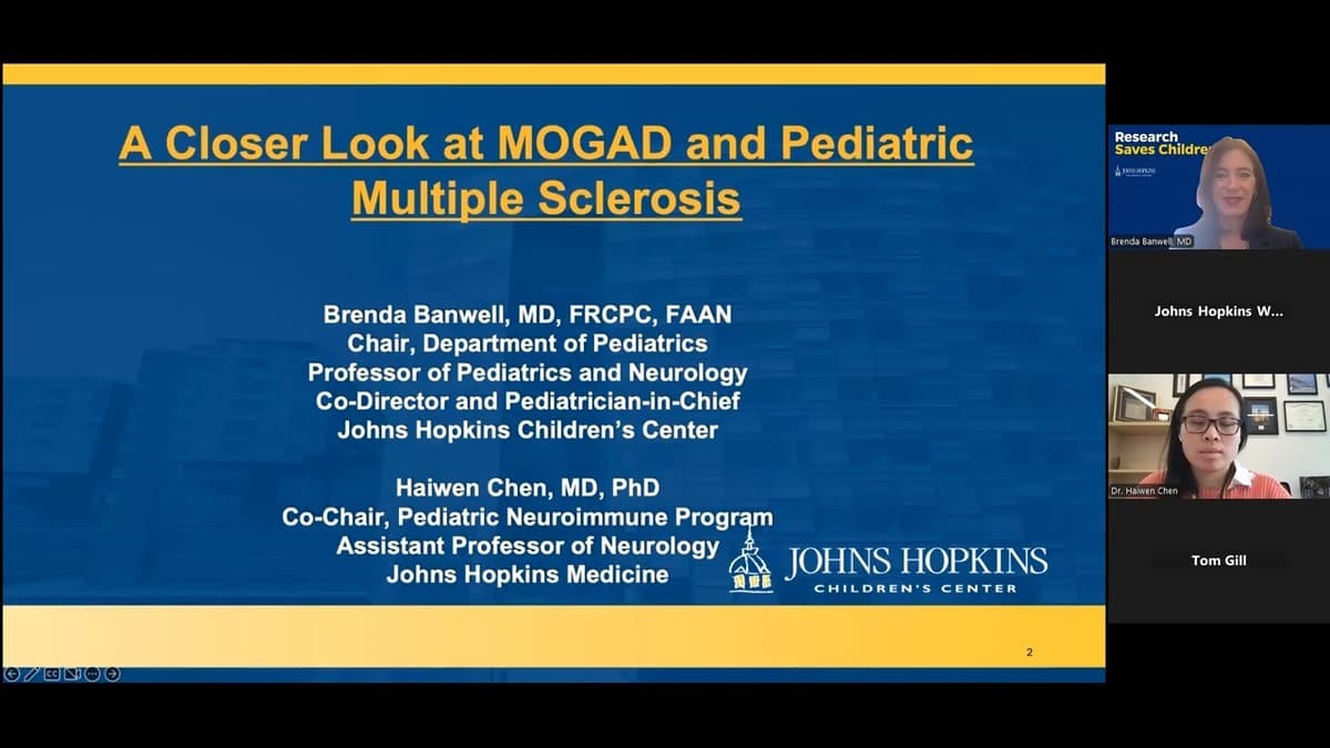 A Closer Look at MOGAD and Pediatric Multiple Sclerosis