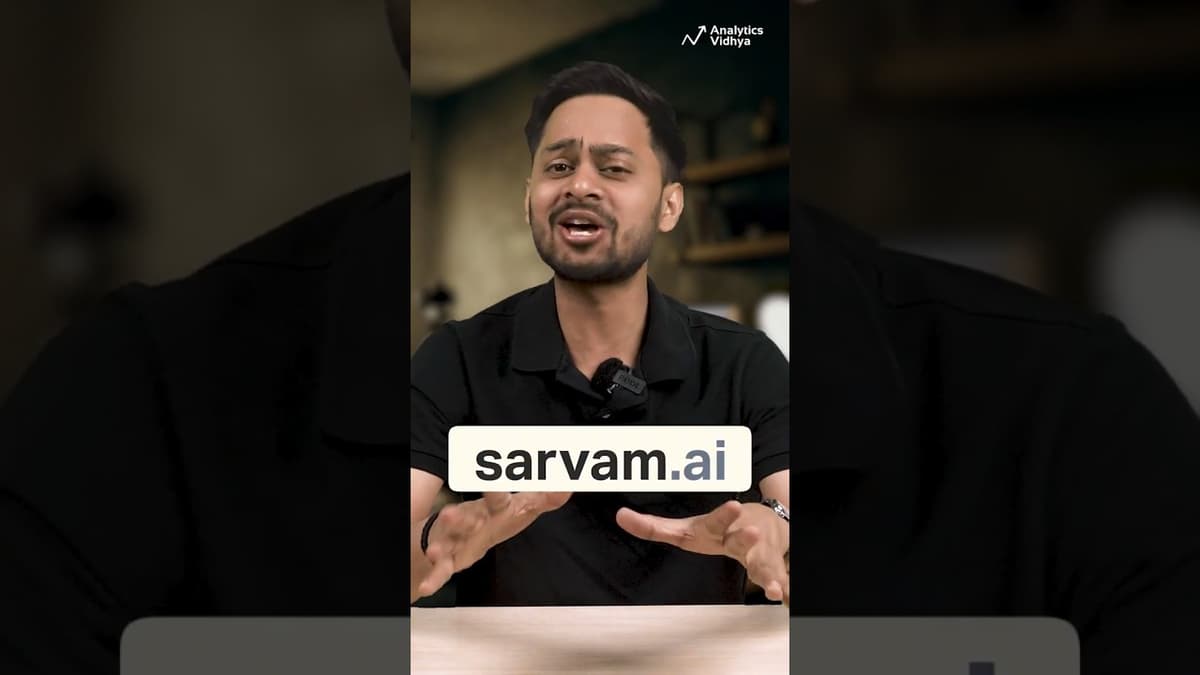 India’s AI Just Beat Gemini & ChatGPT? Meet Sarvam AI