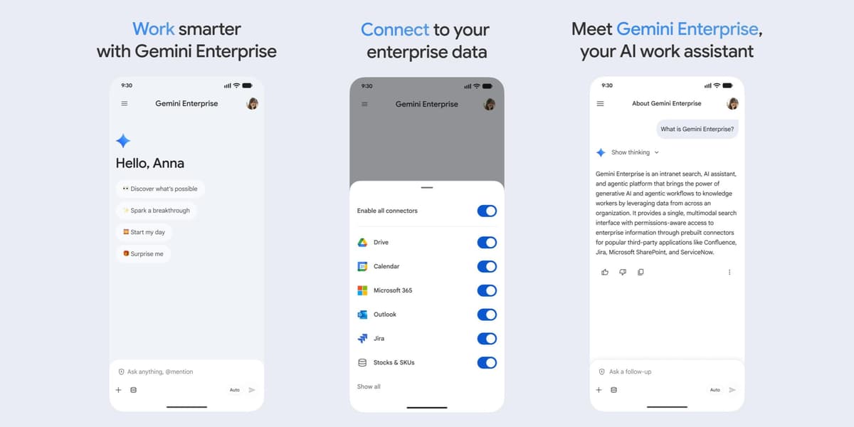 Google Releases ‘Gemini Enterprise’ Mobile App, Adds @Google Chat for Workspace