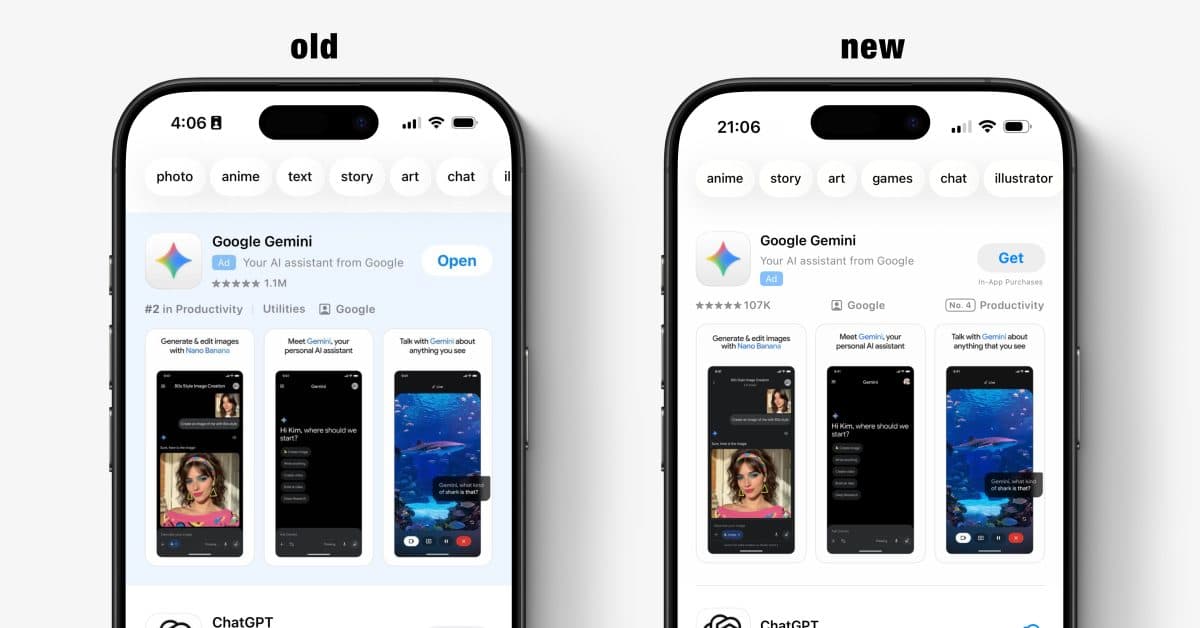 Apple Testing New App Store Design that Blurs the Line Between Ads and Results