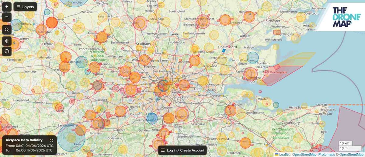 New Drone Map Feature Helps UK Pilots Avoid Airspace Conflicts