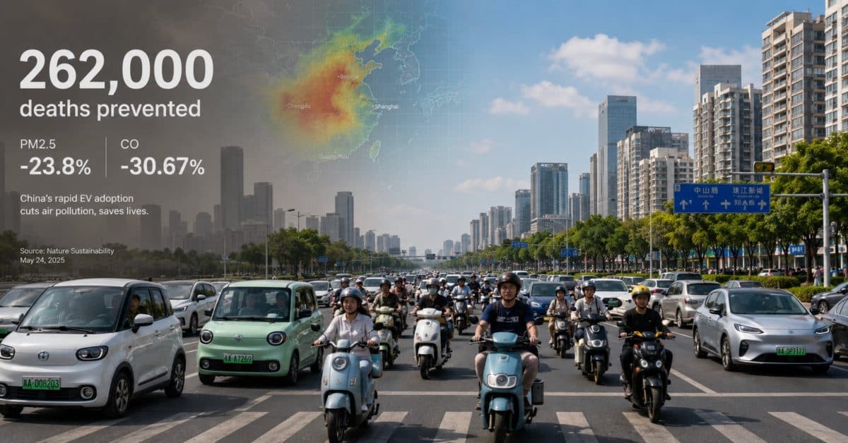 China’s EV Shift Cut Pollution Enough to Prevent 262,000 Deaths