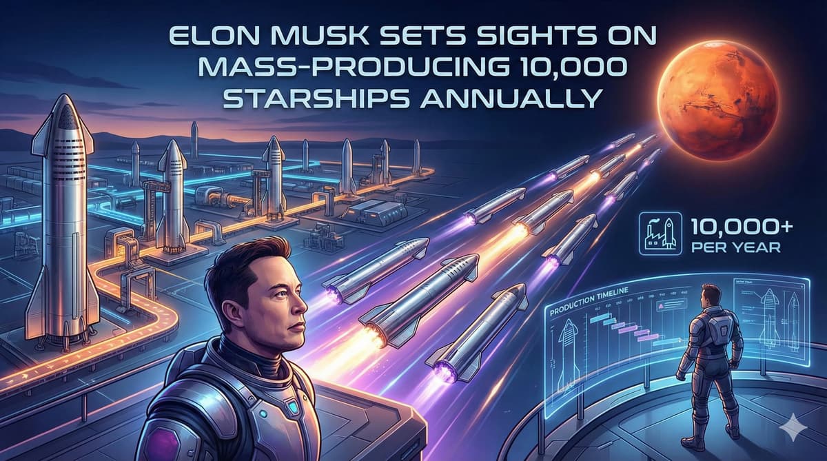 Elon Musk Sets Sights on Mass-Producing 10,000 Starships Annually: A Leap Toward Multiplanetary Life