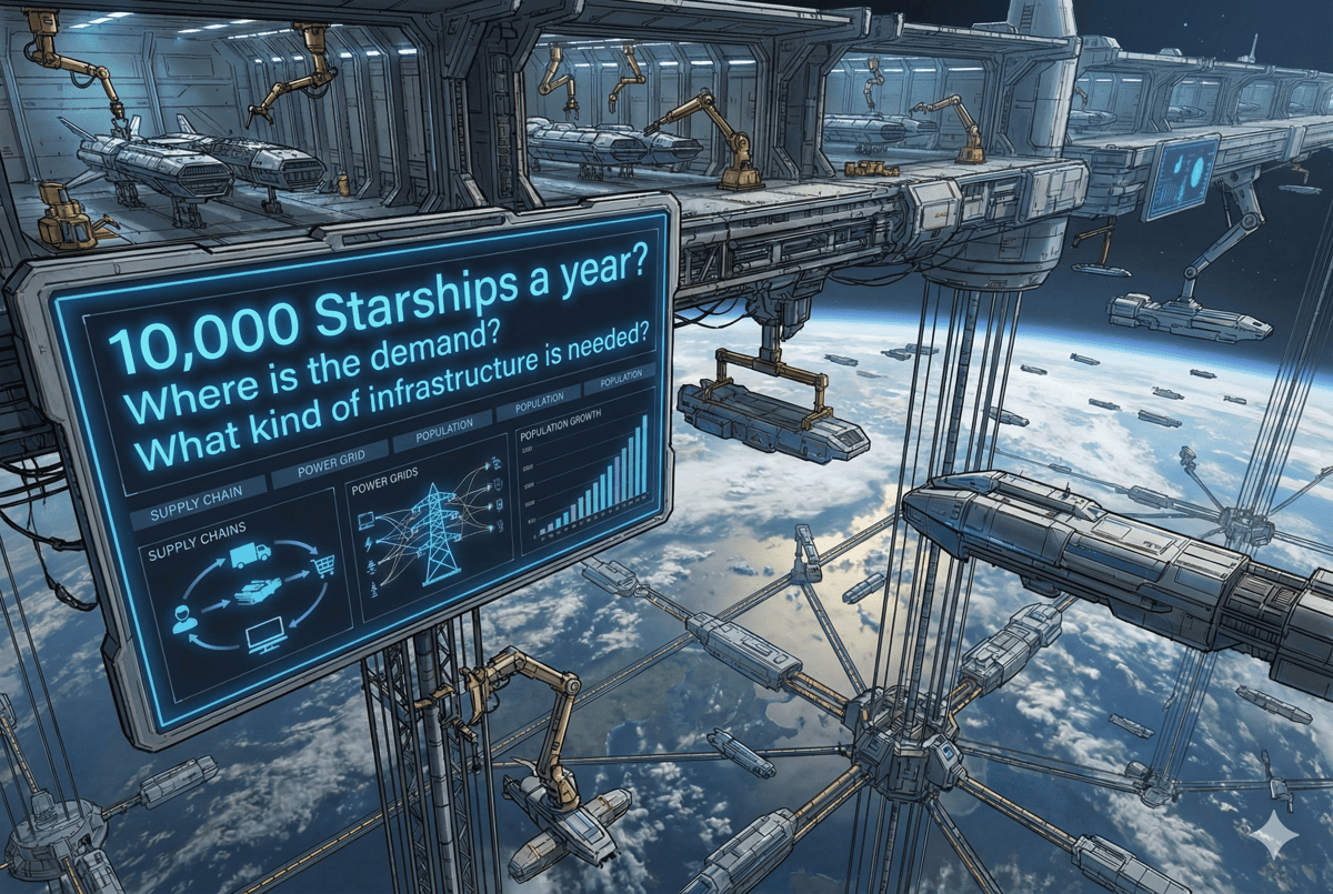 Elon Musk’s 10,000 Starship Annual Production Target: Demand Drivers and Infrastructure Imperatives