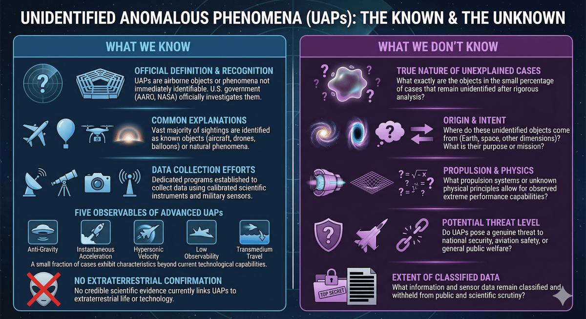 Unidentified Anomalous Phenomena: The Current State of Knowledge and Uncertainty