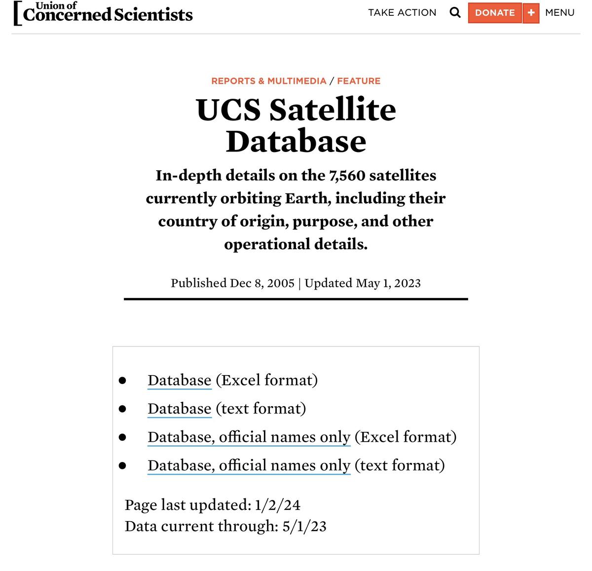 What Is the UCS Satellite Database, and Why Is It Important?