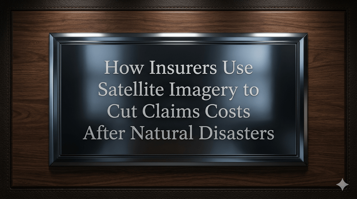How Insurers Use Satellite Imagery to Cut Claims Costs After Natural Disasters