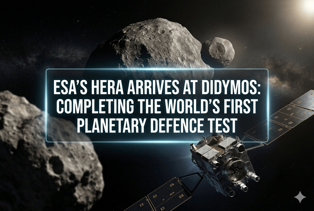 ESA’s Hera Arrives at Didymos: Completing the World’s First Planetary Defence Test