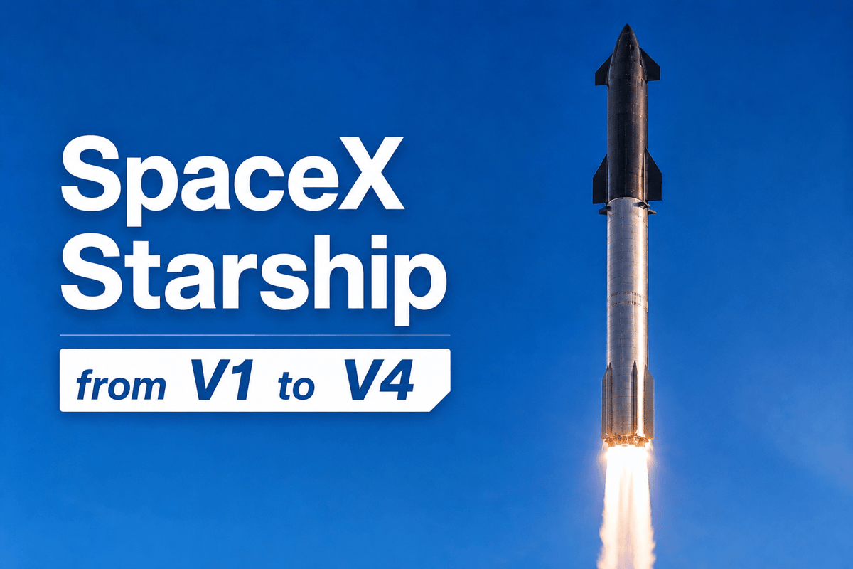SpaceX Starship From V1 to V4