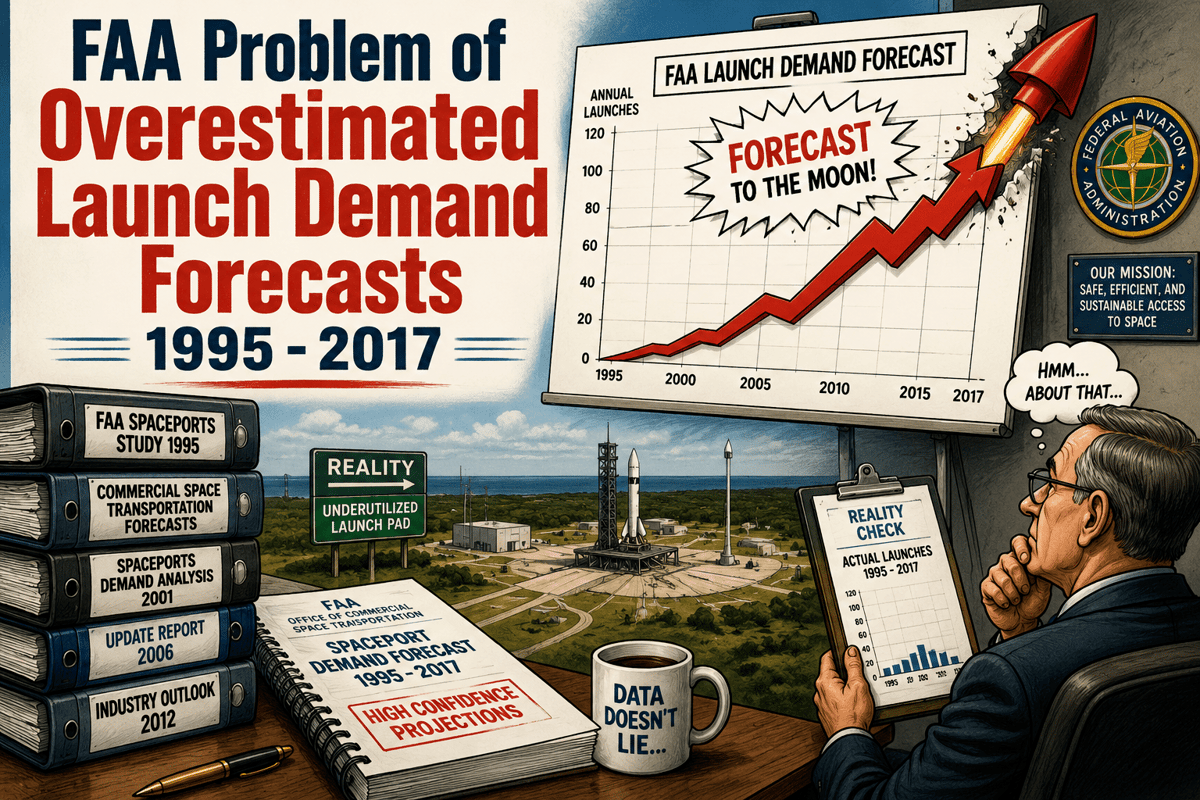 FAA Problem of Overestimated Launch Demand Forecasts 1995 – 2017