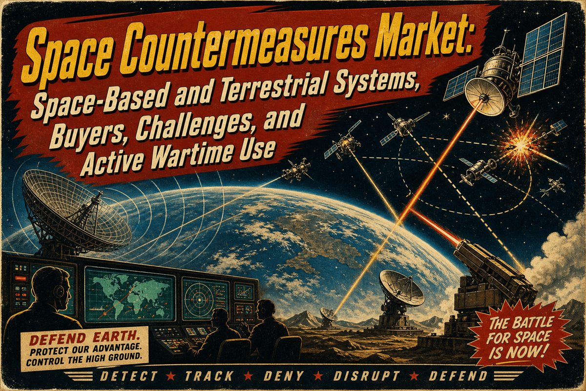 Space Countermeasures Market: Space-Based and Terrestrial Systems, Buyers, Challenges, and Active Wartime Use