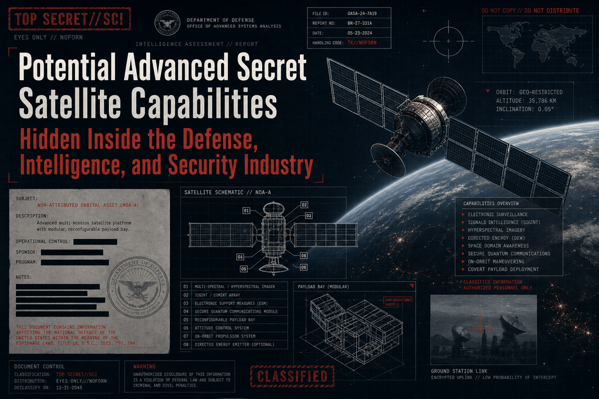 Potential Advanced Secret Satellite Capabilities Hidden Inside the Defense, Intelligence, and Security Industry