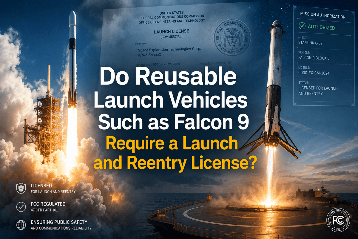 Do Reusable Launch Vehicles Such as Falcon 9 Require a Launch and Reentry License?