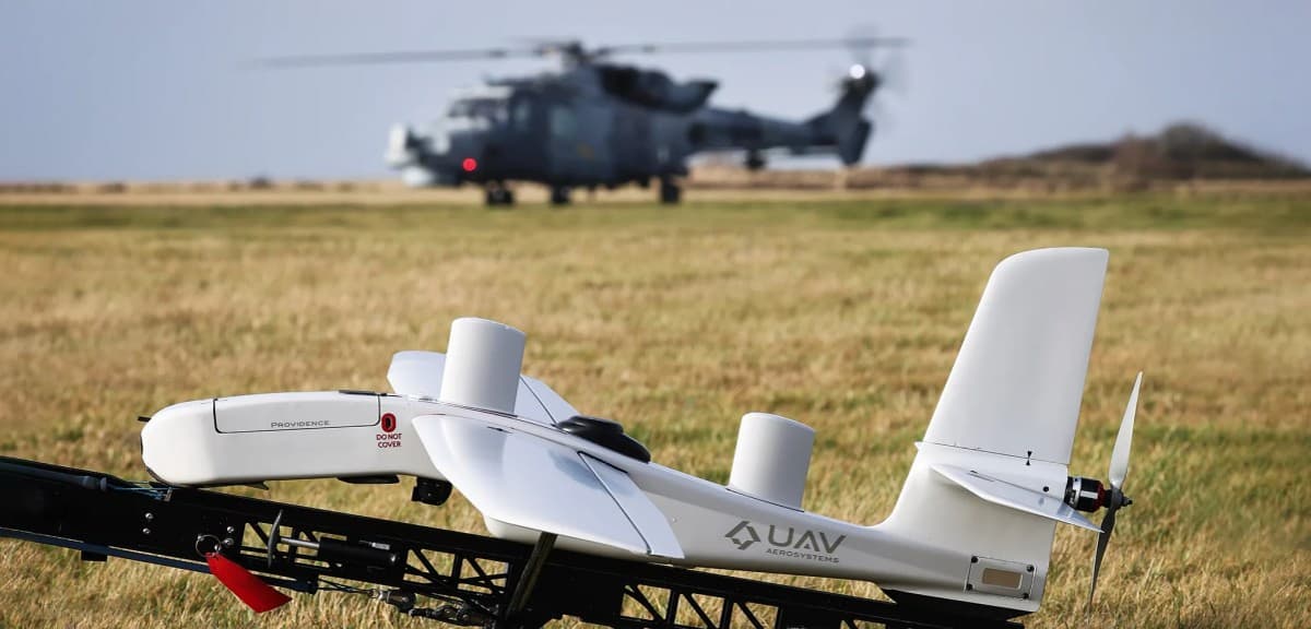 For the First Time Royal Navy Helicopters Have Used Live Data From Multiple Drones to Target a Moving Vehicle