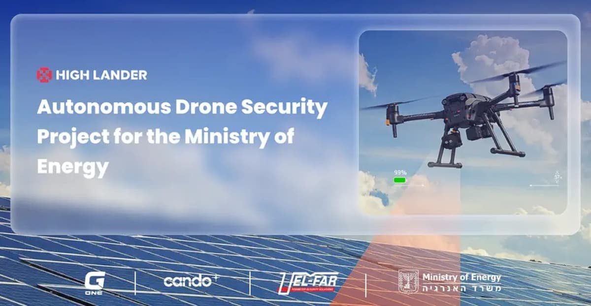 High Lander to Power Autonomous Aerial Security for Critical SolarInfrastructure