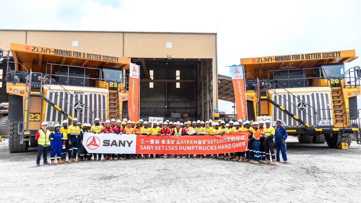Zijin Gold Ridge Adds Five SANY SET150S Hybrid Mining Trucks at Akyem