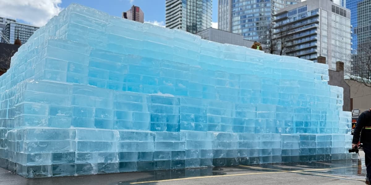 Drake's 'ICEMAN' Release Date Is at the Bottom of This Ice Sculpture in the Bond Hotel Parking Lot
