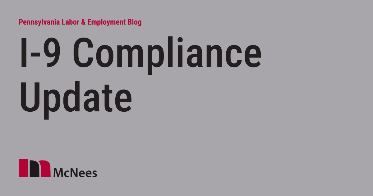 I-9 Compliance Update