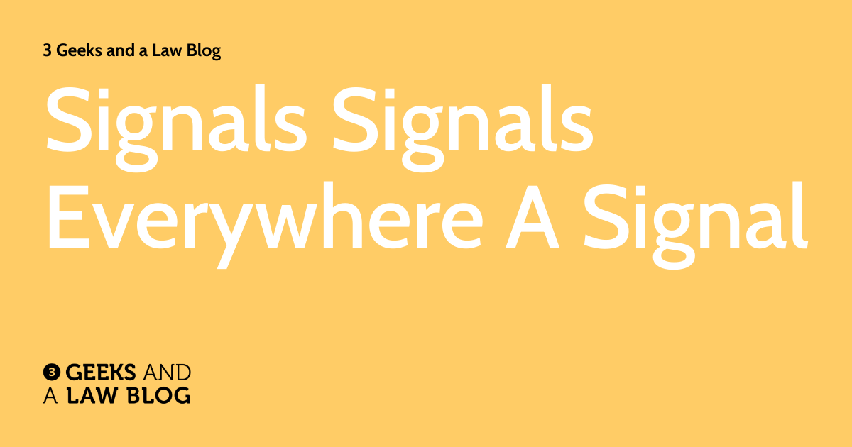 Signals Signals Everywhere A Signal