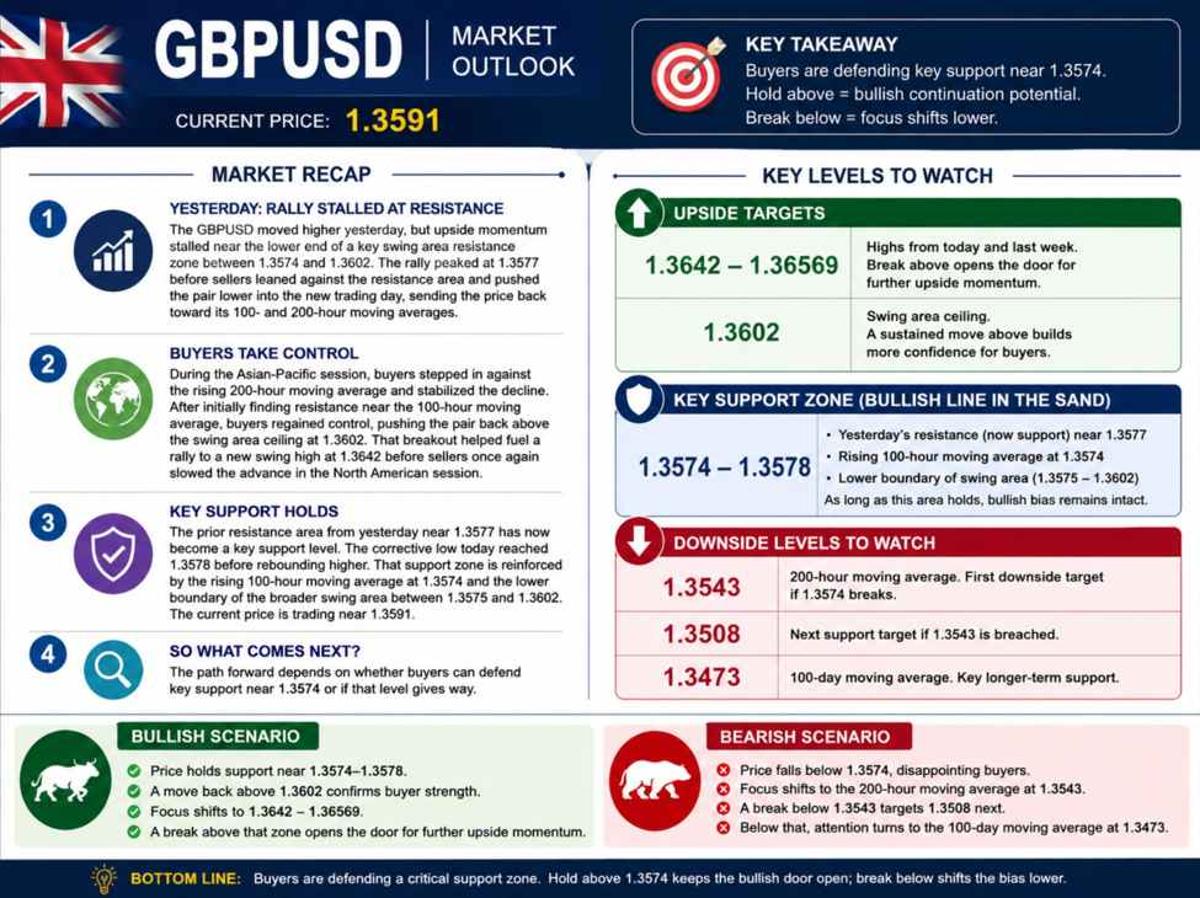 GBPUSD Backs Off Into Support. Yesterday's Resistance Is Today's Support.