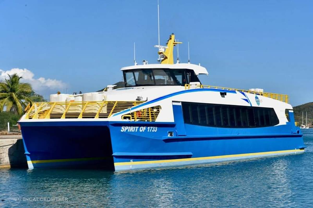 Incat Crowther Designed Passenger Ferry Sets Sail in the US Virgin Islands