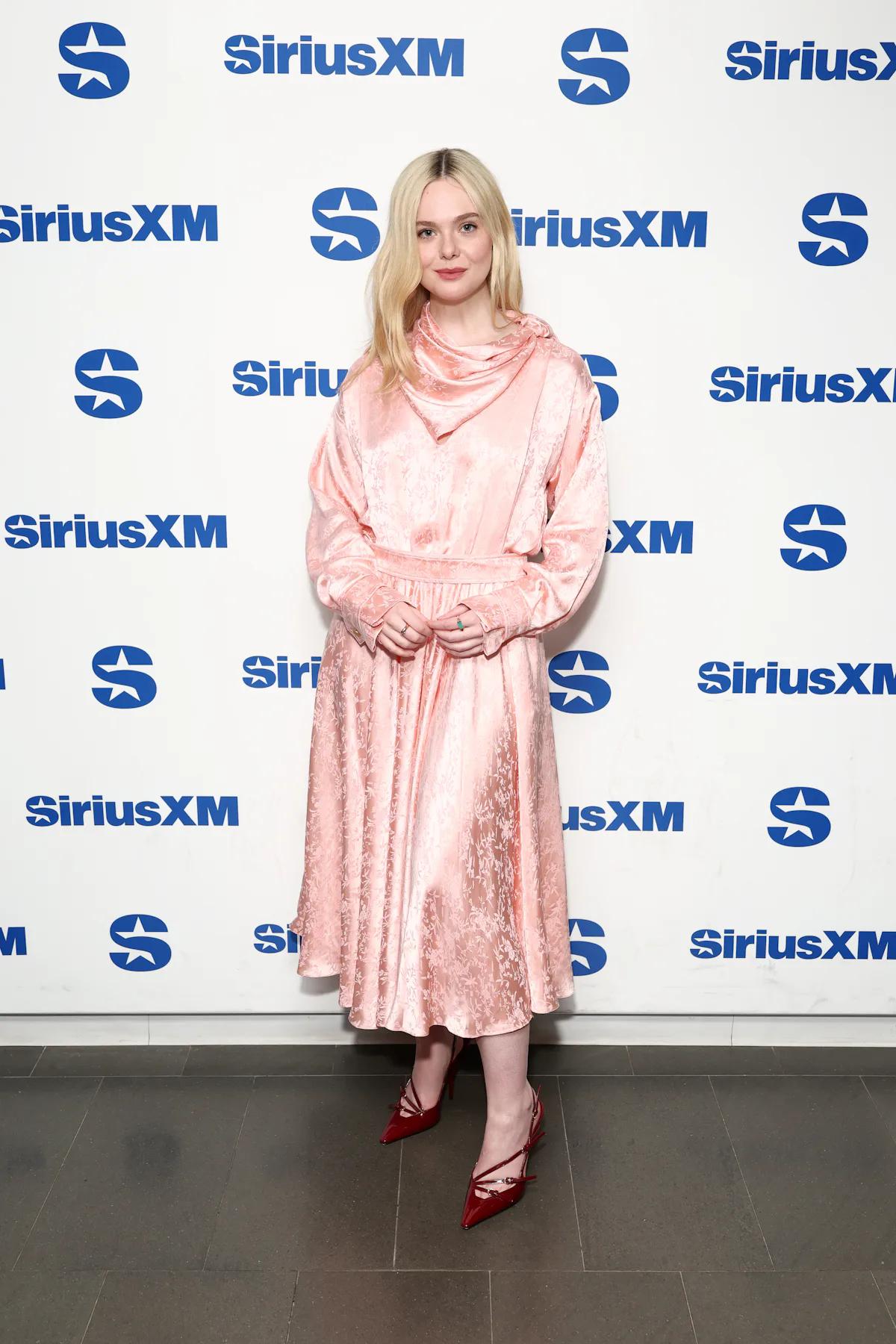Elle Fanning Gives Formal Florals A Subversive Edge With A Signature 2020s Shoe