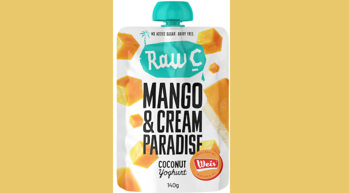 Raw C Mango & Cream Paradise Coconut Yoghurt Inspired by Weis Launched