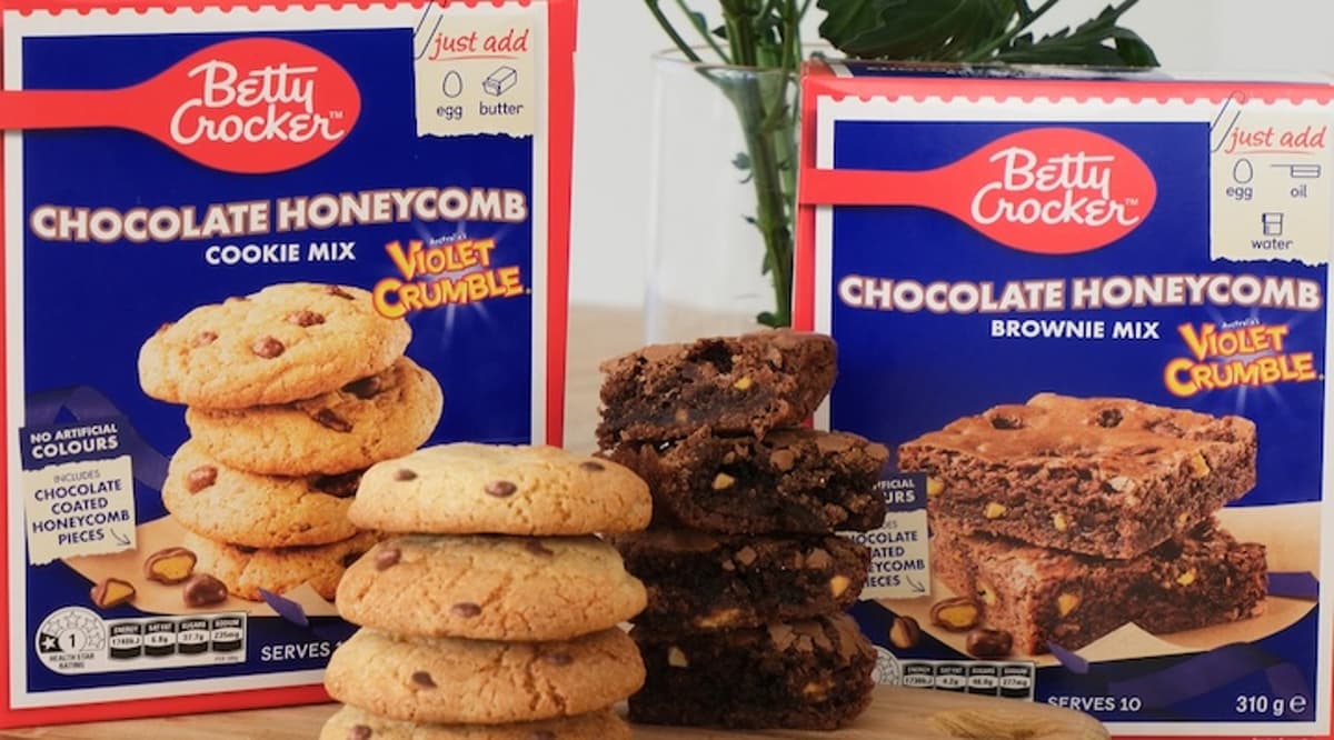 Menz Violet Crumble and Betty Crocker Partner for a New Baking Mix Range