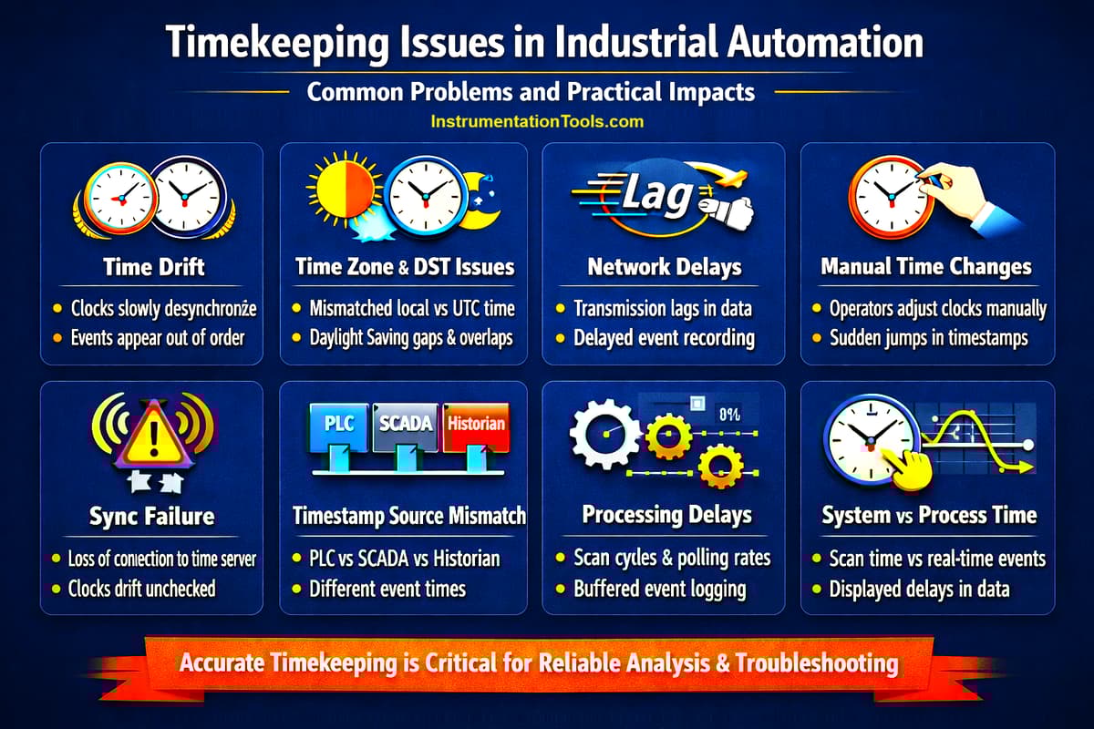 Time Synchronization Issues Between PLC, SCADA and Historian