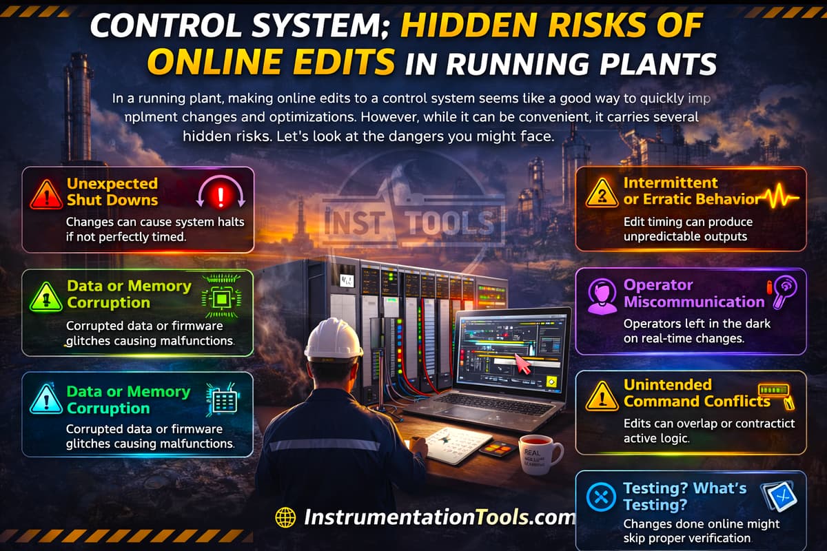 Control System: Hidden Risks of Online Edits in Running Plants
