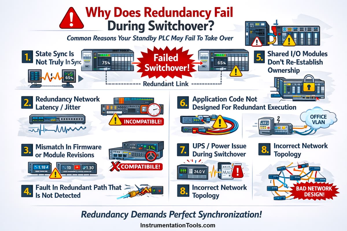 Why Does PLC Redundancy Fails During Switchover?