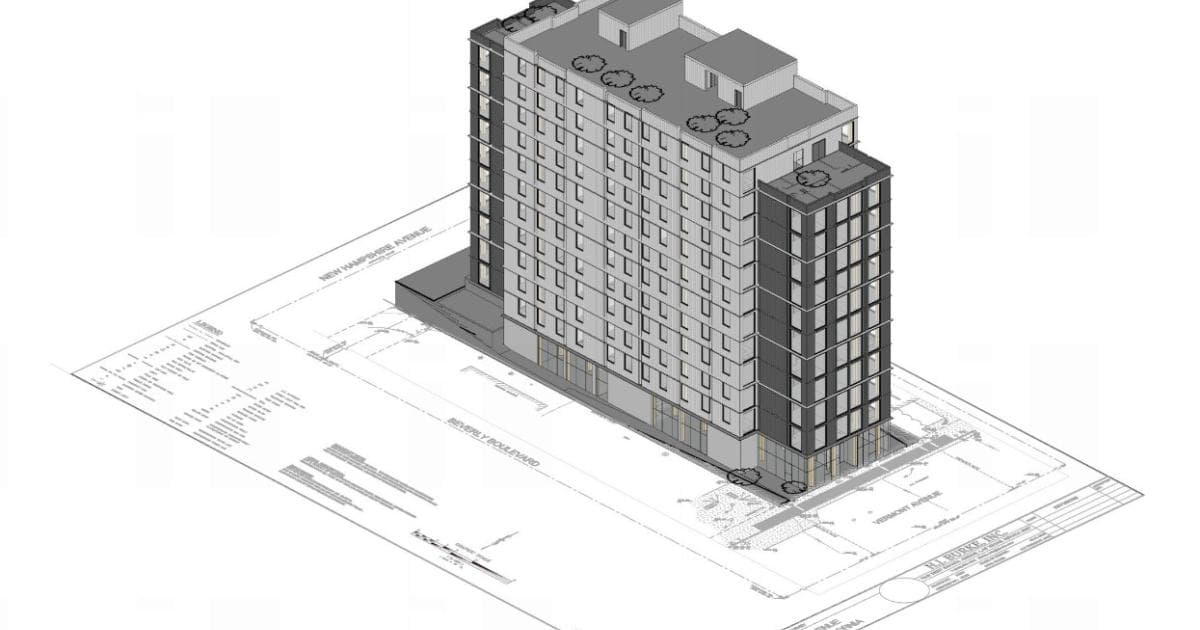 12-Story Affordable Housing Development Prposed at 315 N. Vermont Ave.