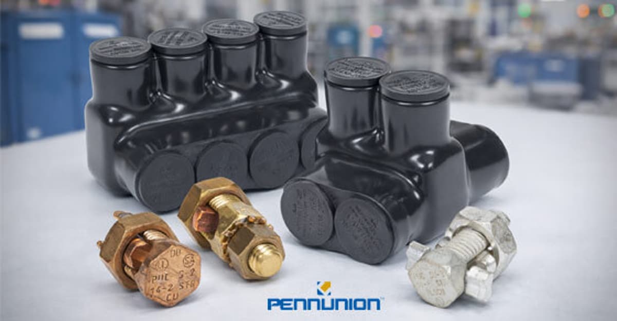 Penn-Union Split Bolts, Power Bars, Service Connectors, and More