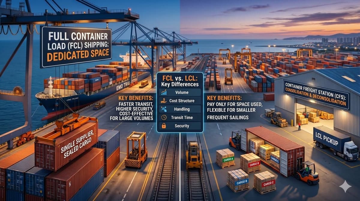 Exploring the Key Differences Between FCL and LCL Shipping
