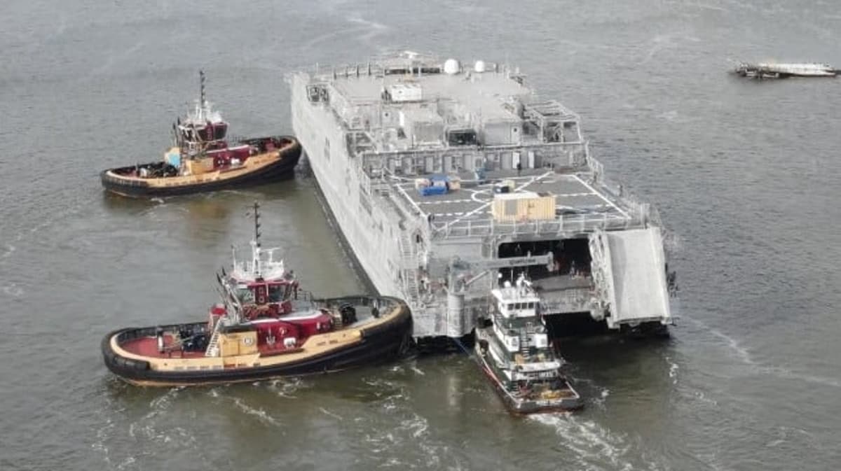 Austal USA Launches Final EPF - Future USNS Lansing (EPF 16)