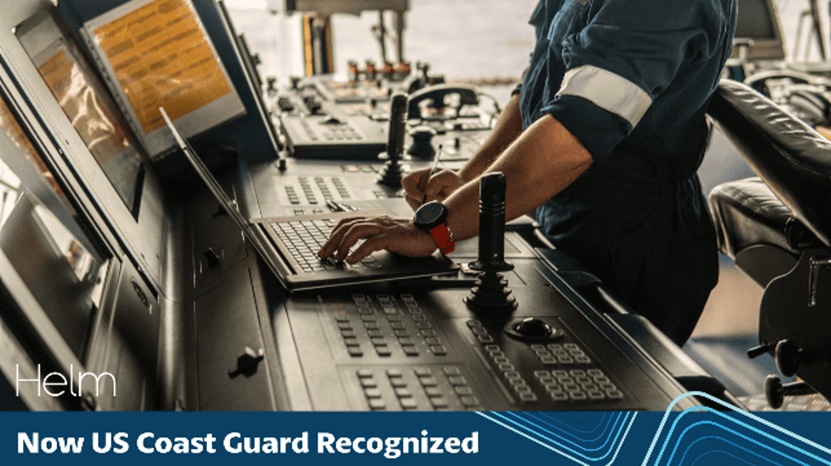Helm Operations Receives U.S. Coast Guard Recognition for Digital Logbook
