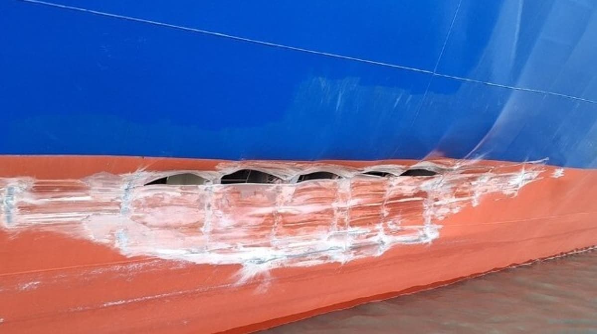 Car Carrier Damaged in Allision With Bridge Pier at Bremerhaven
