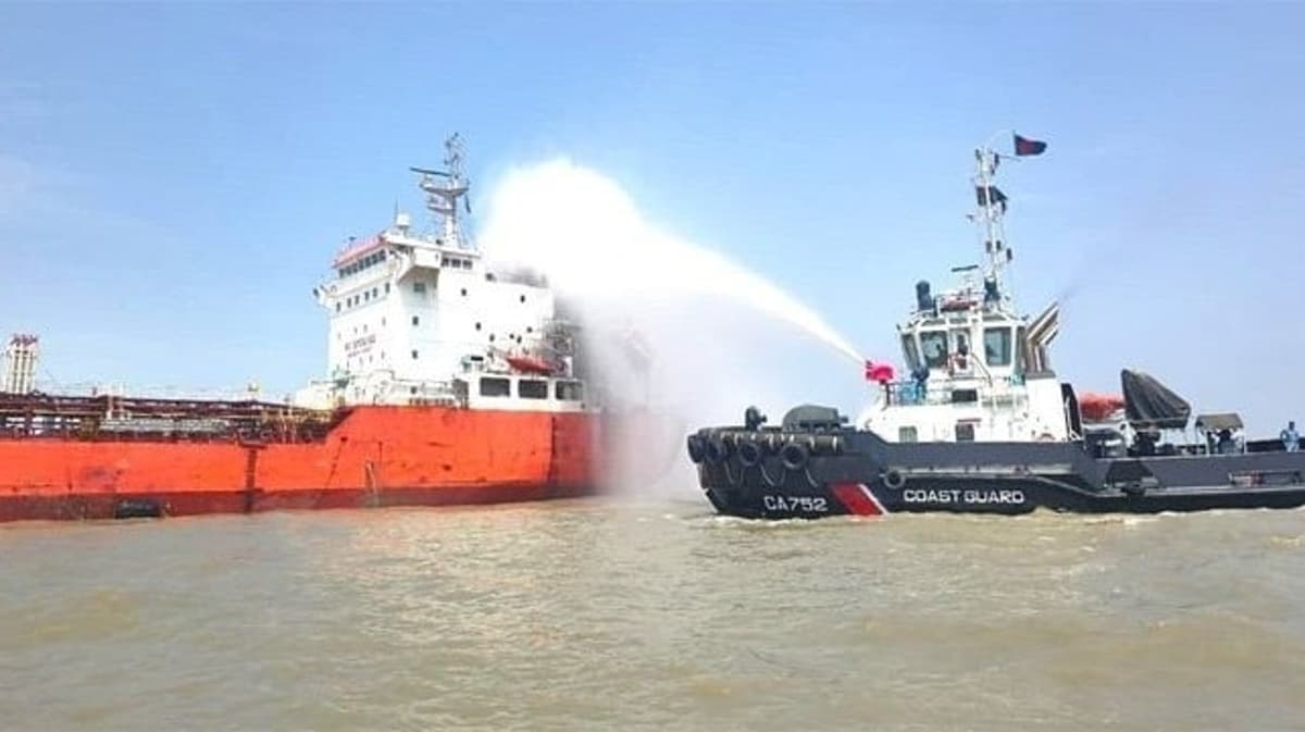 Product Tanker Catches Fire Anchored Off Bangladesh