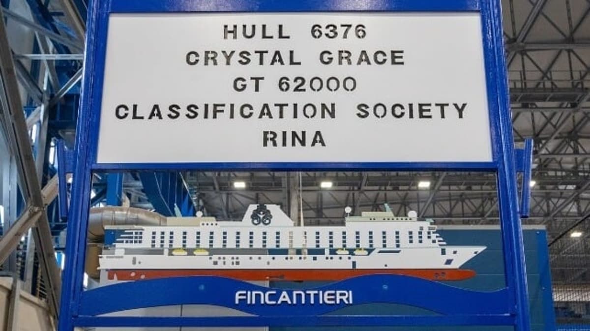 Fincantieri: Steel Cutting of Crystal Grace