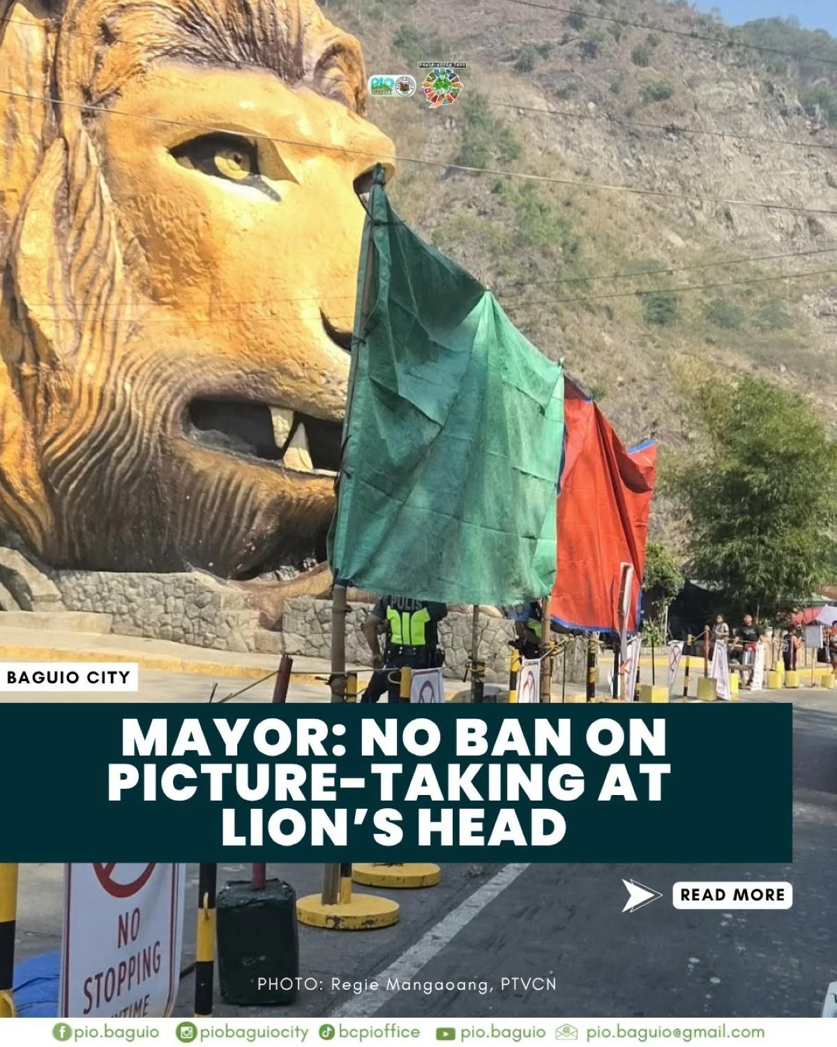 Magalong: No Ban vs Picture-Taking at Lion’s Head
