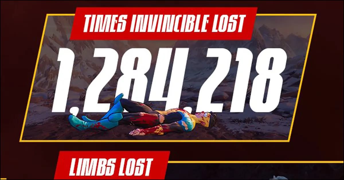 Invincible VS Shares Fun Stats From Open Beta Like How Many Times the Hero Lost, How Many Limbs Were Lost...