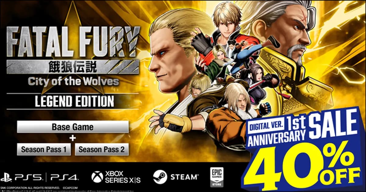 Fatal Fury: City of the Wolves Legend Edition 40% Off in Anniversary Sale, New Standard Edition Available for Super Low...