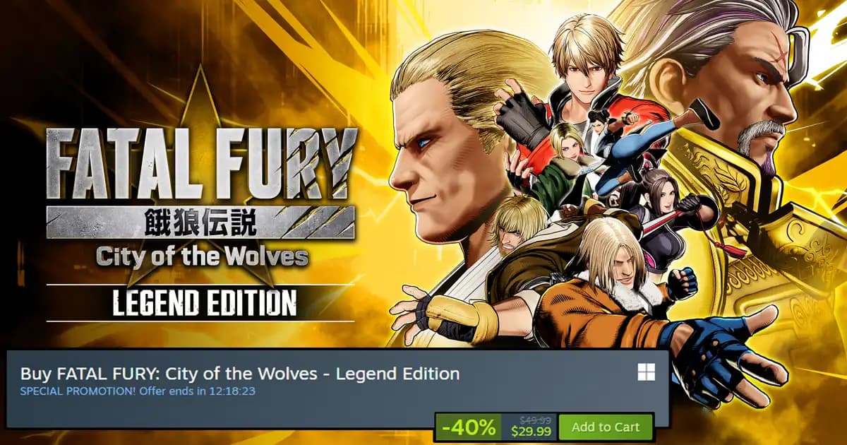 Fatal Fury: City of the Wolves Legend Edition Discounted by 40% but only Until the End of Today