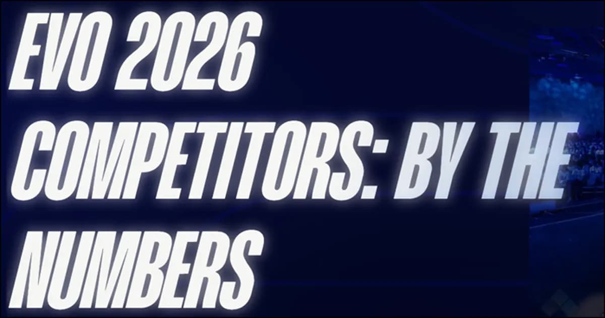 Evo 2026 Final Entrant Registration Leaderboard Revealed Showing a Big Drop in Attendance over the Last 2 Years
