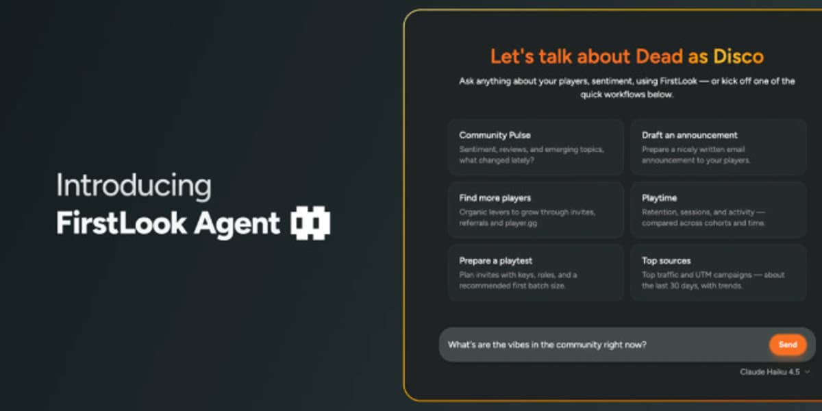 FirstLook Launches AI Agent to Unify Player Data and Game Marketing Workflows