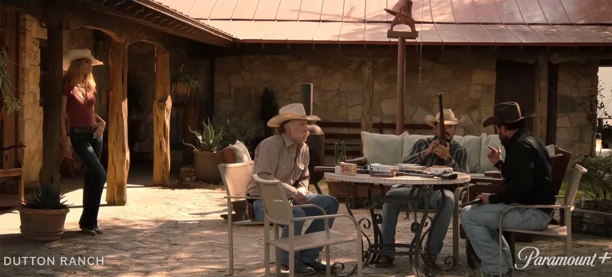 Kelly Reilly & Cole Hauser & Ed Harris in 'Dutton Ranch' Series Trailer